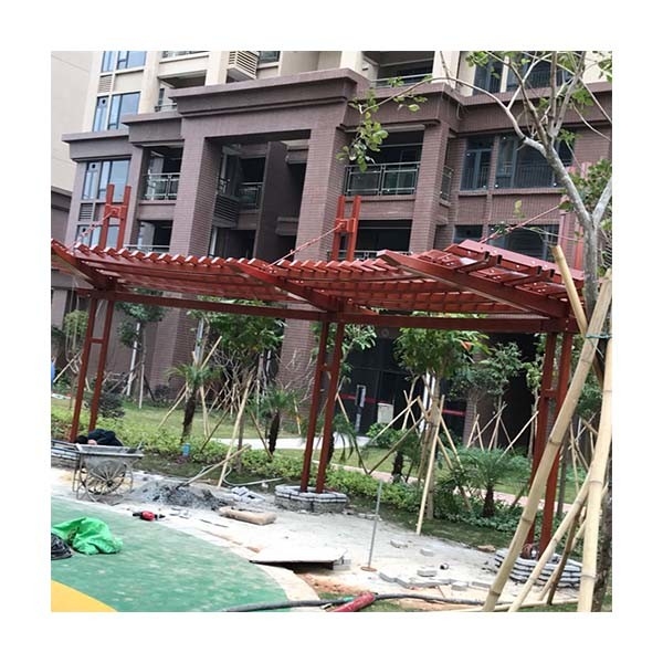 ইস্পাত কাঠামো বাগান শ্যাড কাস্টম গ্রিড অ্যান্টি-কোরোসিওন আউটডোর করিডোর গ্যালারী