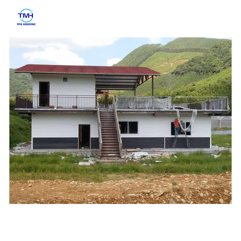 কাস্টমাইজড আকার হালকা ইস্পাত ভিলা জন্য আধুনিক নকশা ইস্পাত কাঠামো ঘর