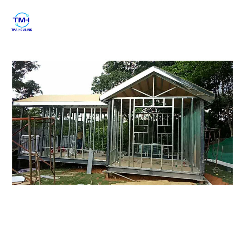 কাস্টমাইজড আকার হালকা ইস্পাত ভিলা জন্য আধুনিক নকশা ইস্পাত কাঠামো ঘর